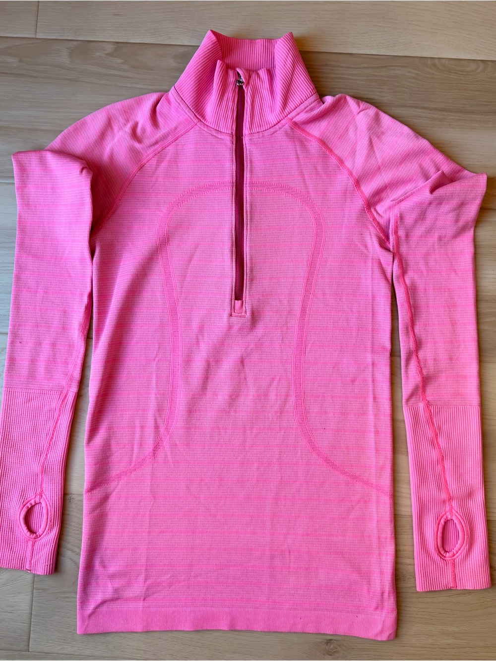 Lululemon Swiftly Tech 1/2 Zip Pink Heathered Pullover — Size 4